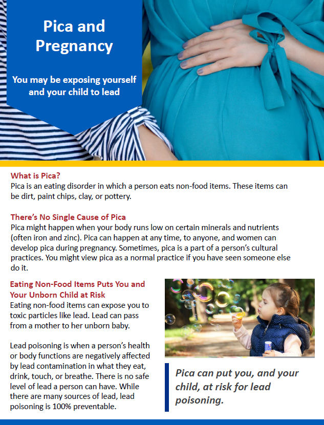 Pica and Pregnancy flyer. 