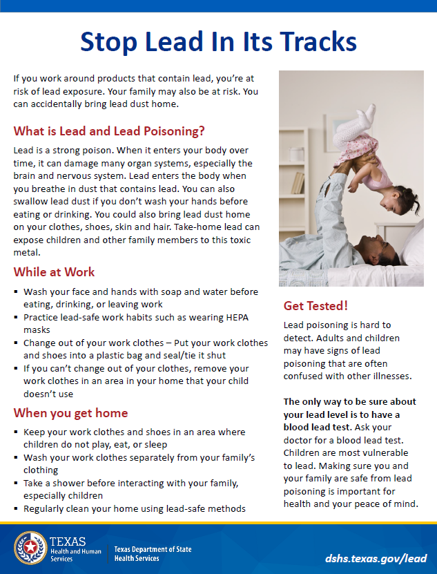 stop lead in its tracks flyer.