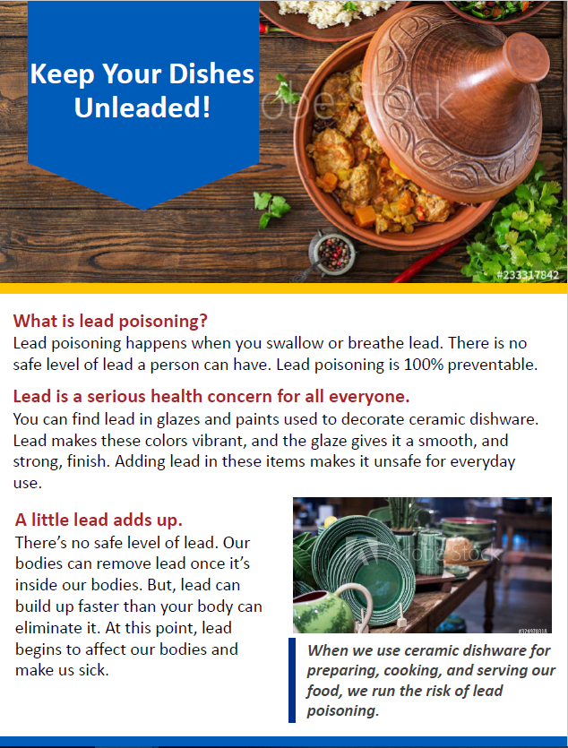 Keep your dishes unleaded flyer.