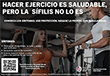 Póster: Hacer ejercicio es saludable, pero la sífilis no lo es