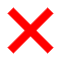 red X indicating a wrong entry