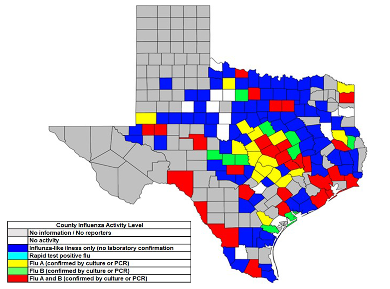 2023 Flu Activity Week 47 Map