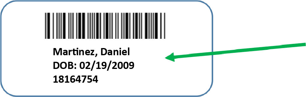 Label with patient identifiers