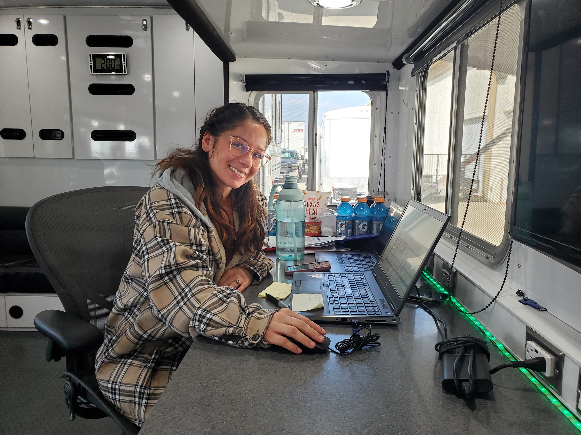 Command center employee
