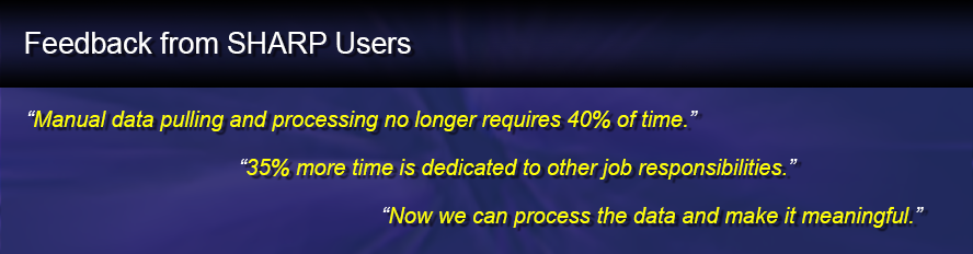 Positive feedback from SHARP users