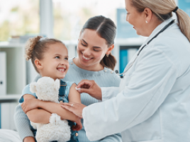 Child receiving immunization