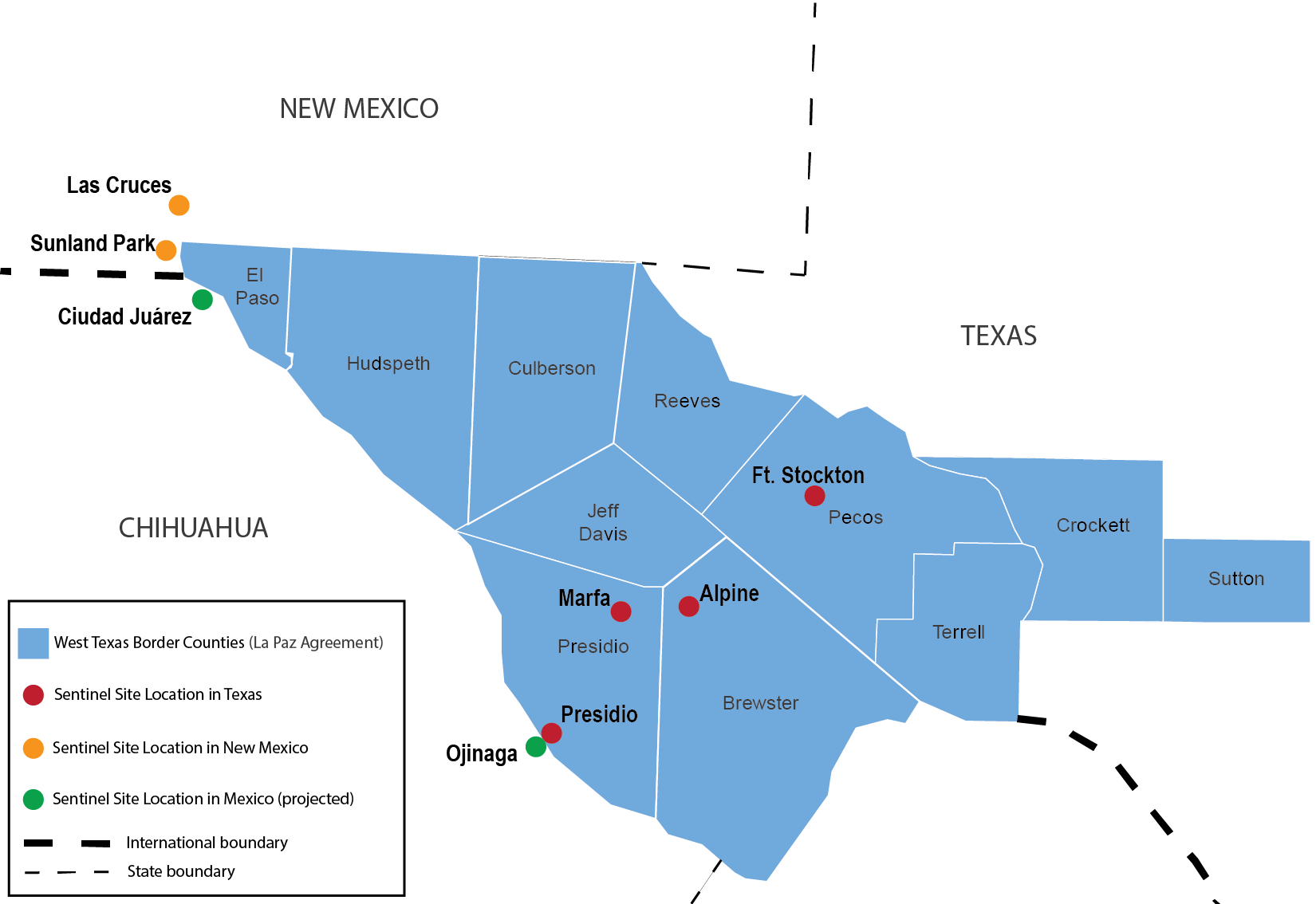 border surveillance network map