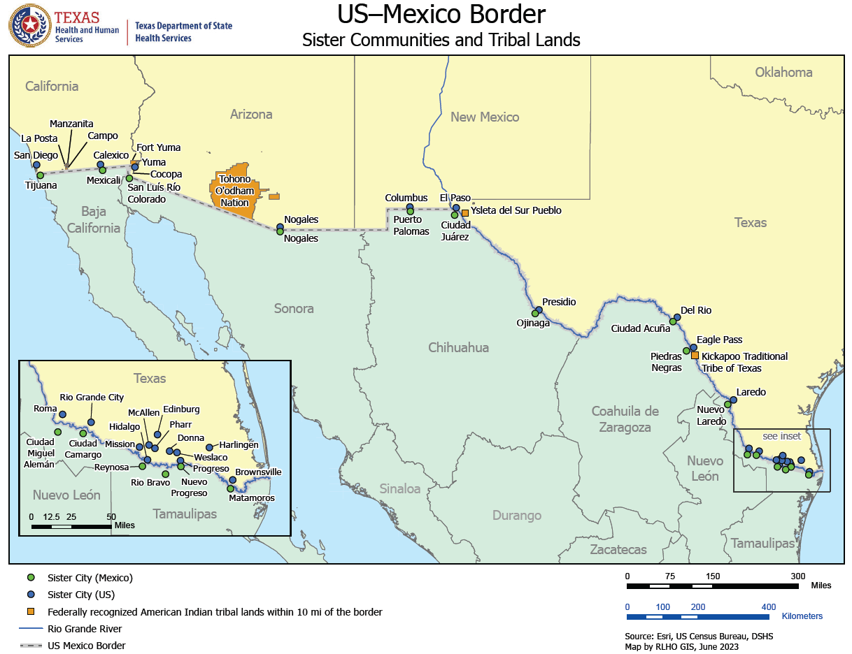 The Texas Portion of the U.S. – México Border