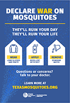 Declare WAR on Mosquitoes - 4x6 push card in English
