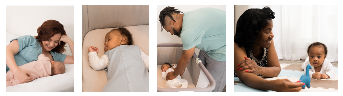Safe Infant Sleep Banner showing safe infant sleep practices