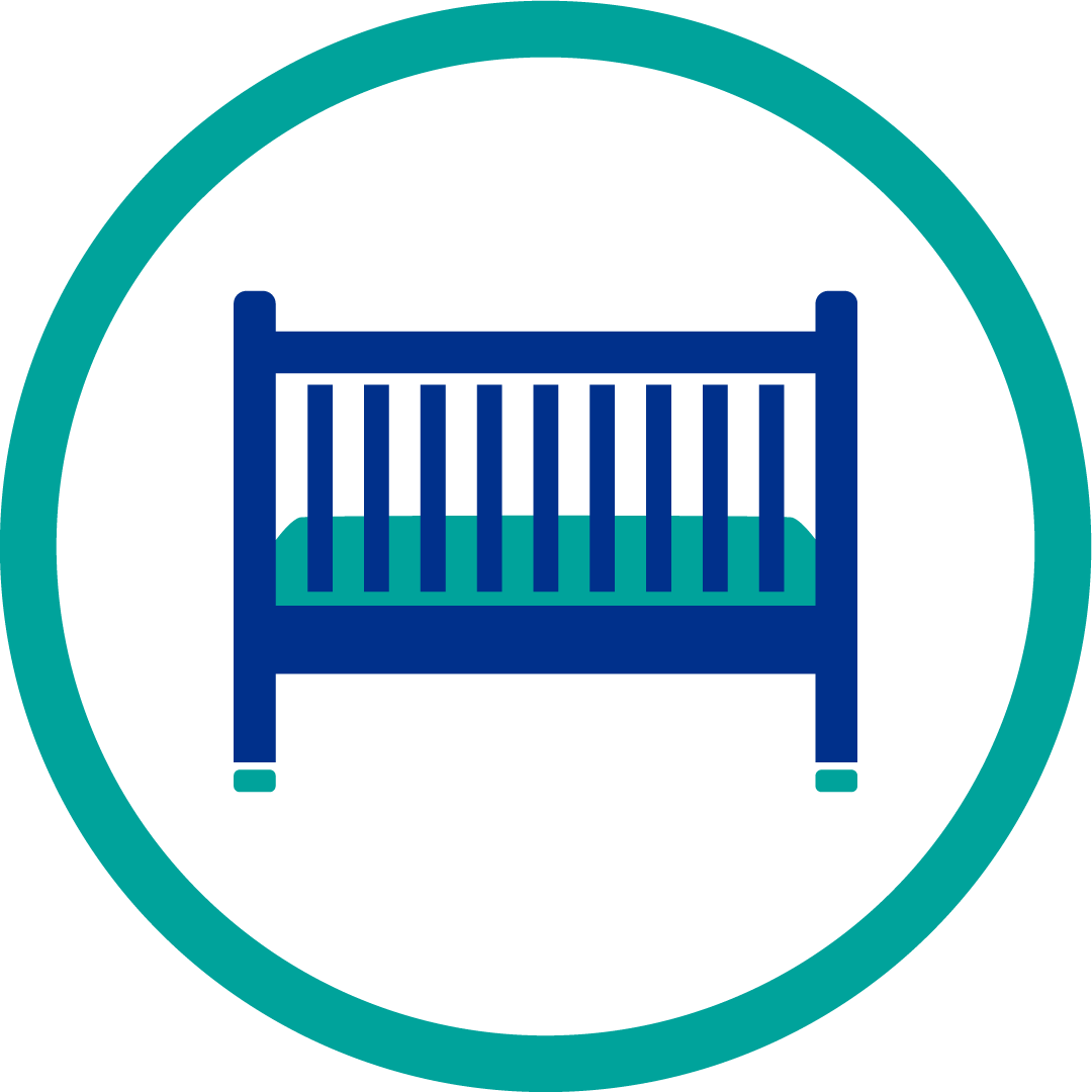 A crib icon.