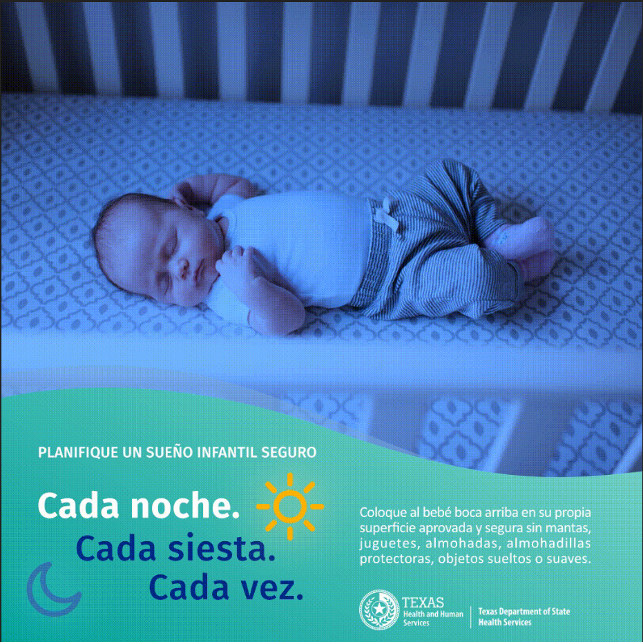 Cada noche. Cada siesta. Cada vez. Bebe en un cuna.
