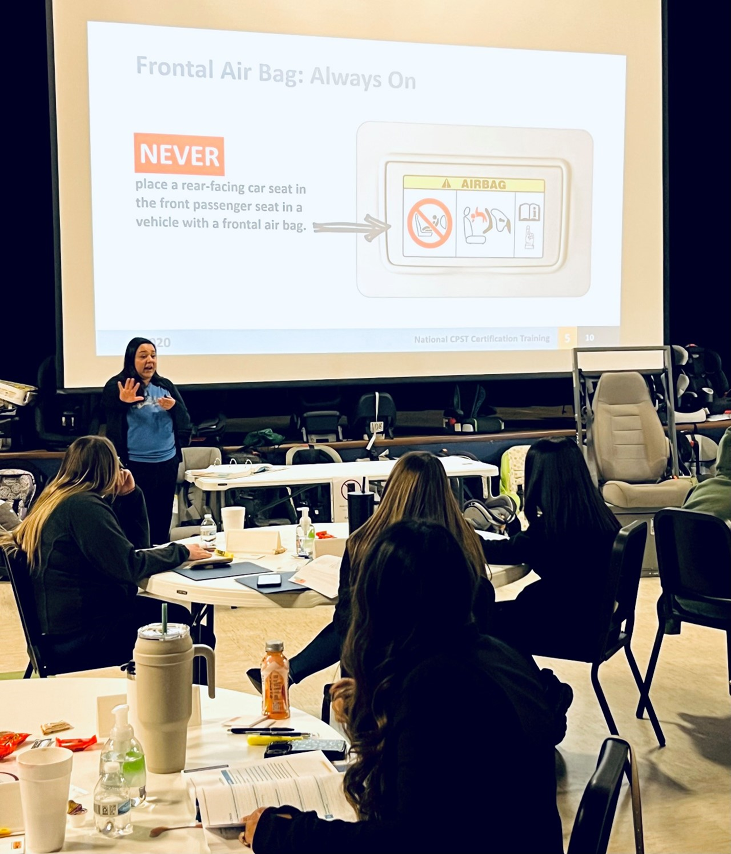 instructor teaching students