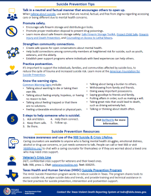 TVDRS Suicide Data Brief Screenshot