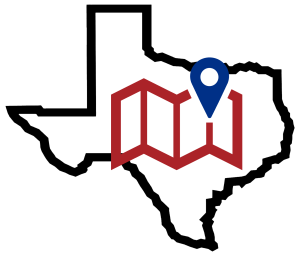 Icon of Texas with location pin
