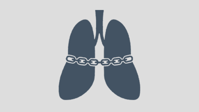 Picture of lungs with chain around them