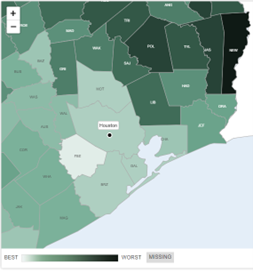 Region 6/5 map of tobacco use in the region