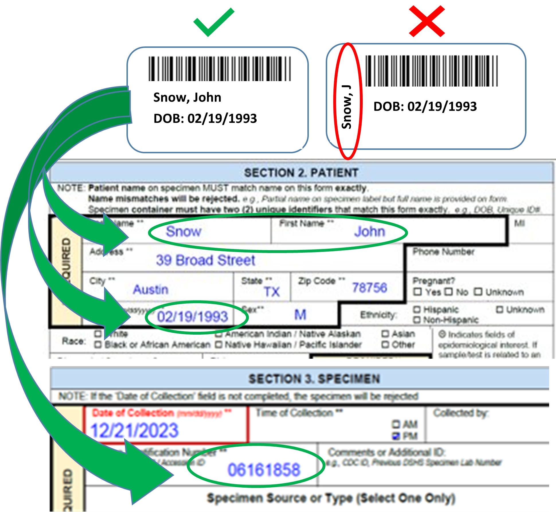 A close up of a form  Description automatically generated