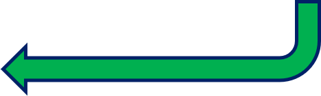 green pointing arrow