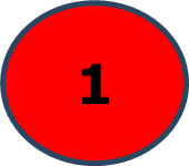 Red circle with number 1