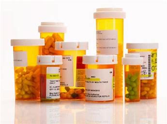 Prescription bottles with labels