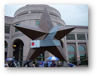 Picture of a Texas Star with a seat belt on.
