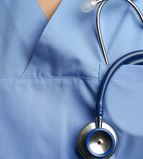 image of doctor wearing stethoscope