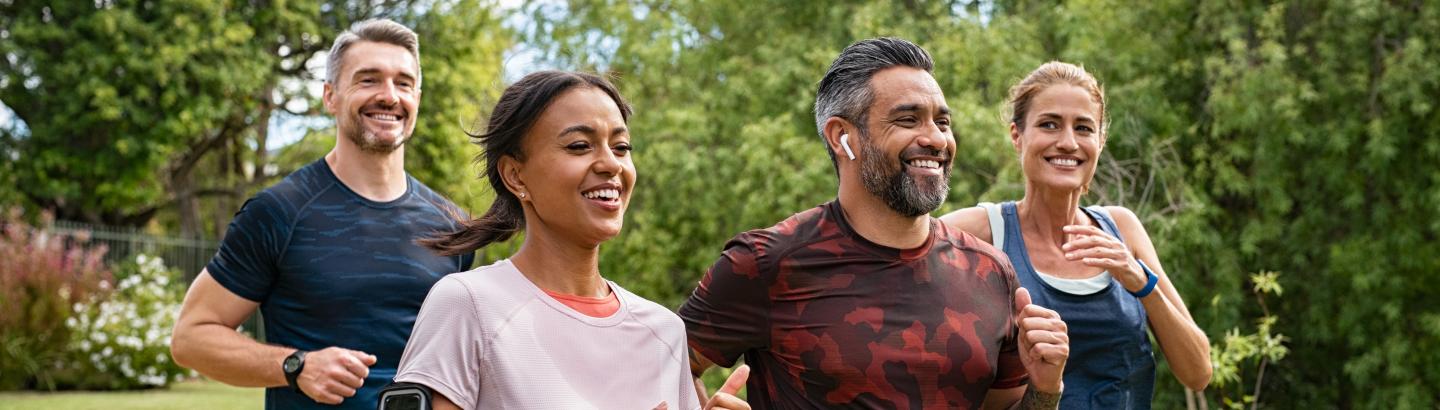 People jogging in the park
