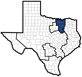 Map service area Northeast Texas