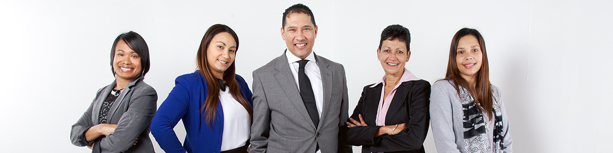 Group of interns in business attire