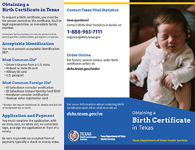 DSHS Birth Certificate Brochure