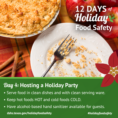 12 Days of Holiday Food Safety - Day 4, Hosting a Holiday Party