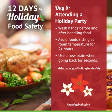 12 Days of Holiday Food Safety - Day 5, Attending a Holiday Party