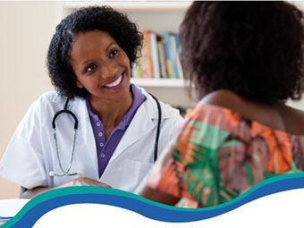 healthcare worker with patient