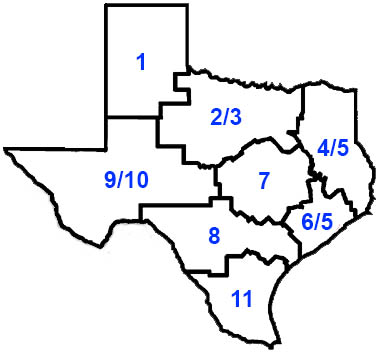 Texas Health Service Regions Map