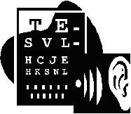 Eye chart to check vision and sound waves radiating to an ear. Eye chart to check vision and sound waves radiating to an ear.
