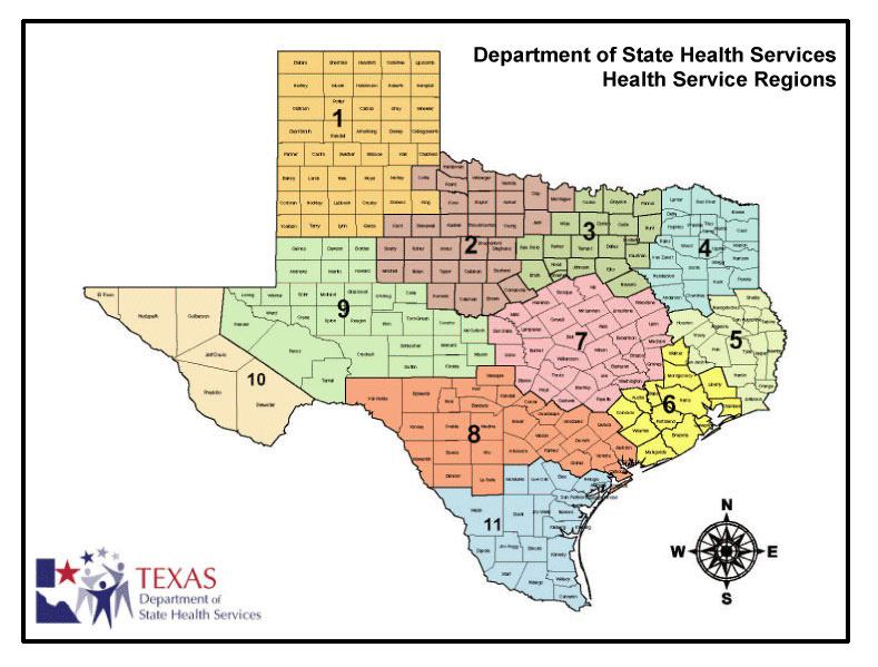 2012 Texas Regional Map