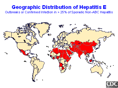 Global distribution of HEV