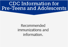 CDC information for pre-teens