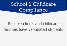 School and Childcare Compliance: Ensure schools and childcare facilities have vaccinated students