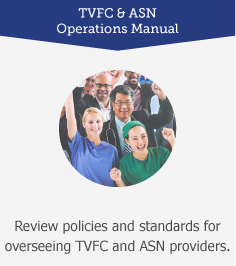 TVFC and ASN Operations Manual: Review policies and standards for overseeing TVFC and ASN providers