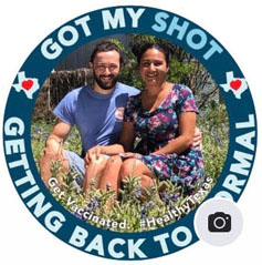 Preview of 'Got my shot. Getting back to normal.' Facebook Profile Frame