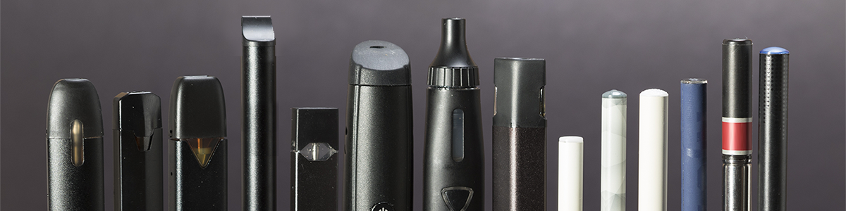 photo of various e-cigarette and vaping devices
