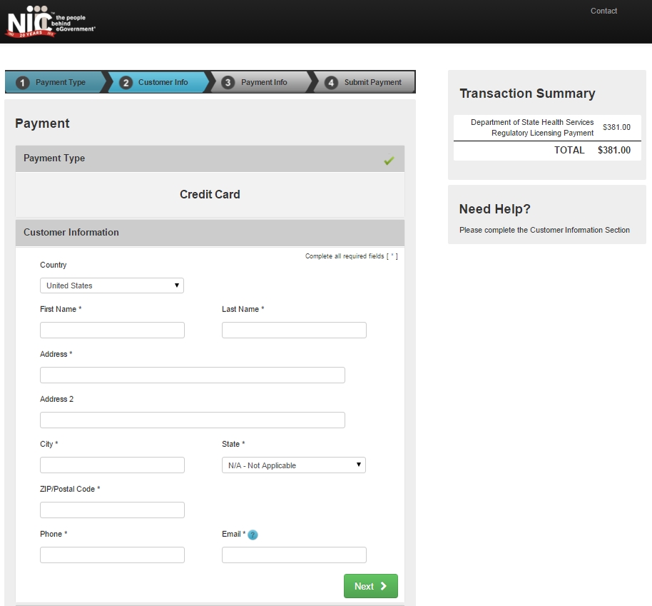 Confirm Payment Details page Confirm Payment Details page