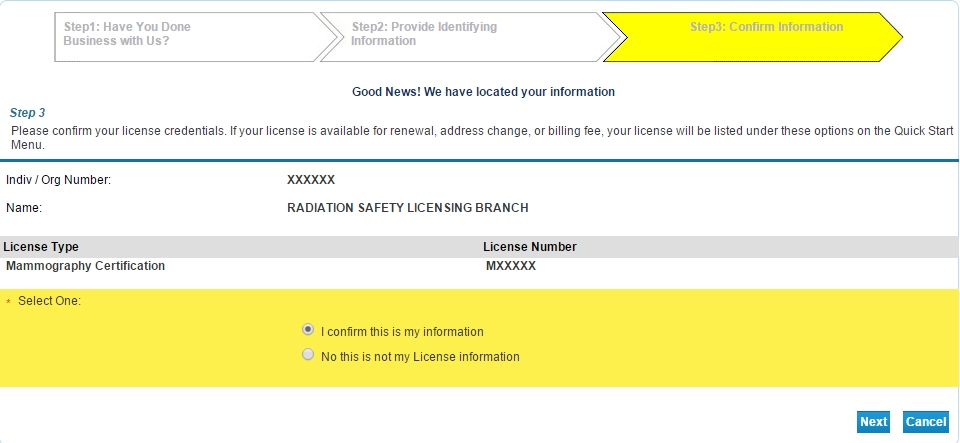 confirmation of license credentials confirmation of license credentials