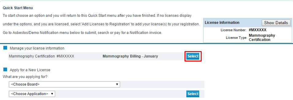 select the newly added license select the newly added license