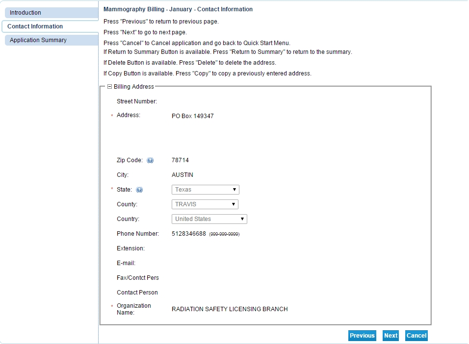 contact information page contact information page